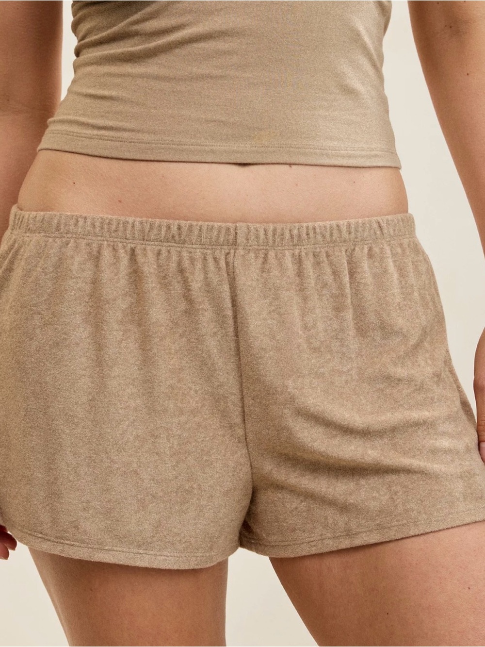 NWT Aerie Women’s Small Brown Soft Terry Lounge Shorts Pajama Sleepwear
